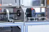 The Kistler test bench in the central Development Center at ZF in Friedrichshafen. The built-on vibration test bench is shown on the right of the picture