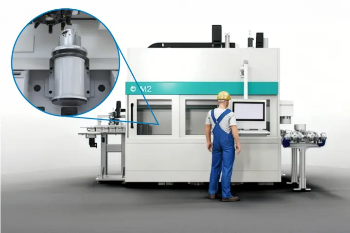 Minganti M2 series: a new machine tool for hard turning Minganti M2 series: a new machine tool concept for hard turning – a vertical lathe with machine and tool monitoring.