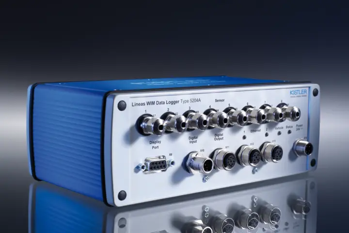 Kistler's compact WIM data logger (Type 5204A) makes it even simpler to integrate Weigh In Motion into the existing infrastructure – virtually meeting plug-and-play standards.