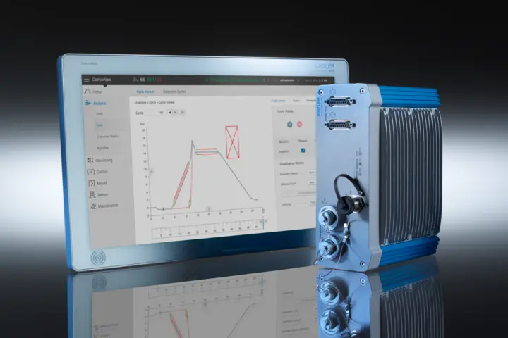 The ComoNeo 2.1 process monitoring system visualizes and evaluates cavity pressure.