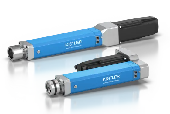 Electromechanical NCFx Pro joining module with mounted force sensors in the tool holder and with wireless data transmission