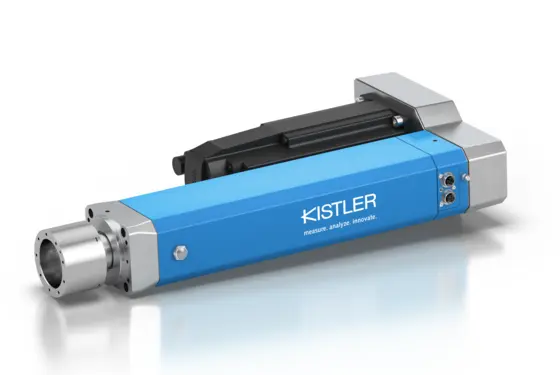 Electromechanical joining module with integrated force sensing Electromechanical NCFx Pro joining module with mounted force sensors in the tool holder and with wireless data transmission