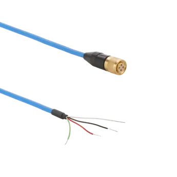 Cables 1534Axx00 for voltage output sensors (e.g., IEPE triaxial accelerometers / MEMS capacitive uniaxial accelerometers).