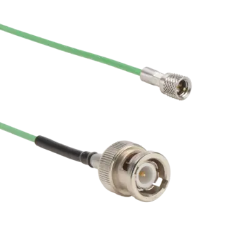 Connection cables for piezoelectric sensors, KIAG 10-32 pos. to BNC pos., PFA / 1631CR High impedance coaxial cables 1631CR for charge output sensors (e.g. PE uniaxial accelerometers).