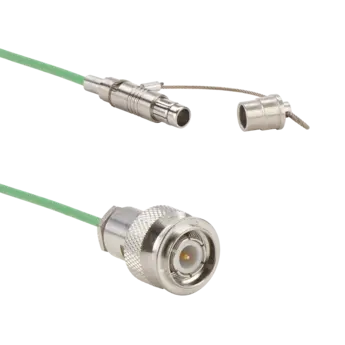 Extensions for cavity pressure sensors, Fischer 102 SE pos. to TNC pos., PFA / 1662A Cables 1662A for distance extension in single-channel mold pressure measurement. Used with single-channel connectors (TNC output).