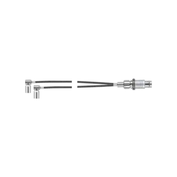 Connection cables for piezoelectric sensors, 2 x V3-BW pos. 90° to Fischer 104 pos. / 1698ABW Connection cables used for multi-axis measurements.