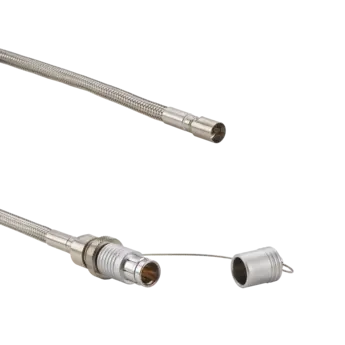 Connection cables for piezoelectric sensors, V3-E pos. to Fischer 104 pos. / 1698AI Connection cables used for triaxial measurements in multi-axis force sensors.