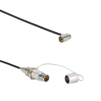 Connection cables for piezoelectric sensors, V3-BW pos. 90° to Fischer 104 pos. / 1698AK Connection cables used for triaxial measurements in multi-axis force sensors.