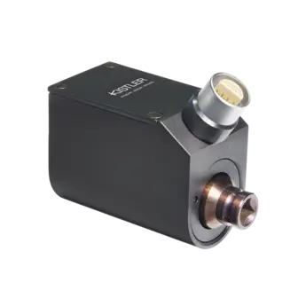 Torque and angle of rotation sensors with rotating measuring shaft in slim design / 5413-1260 The torque sensors operate according to the strain gauge principle and supply a passive analog output signal in mV/V. The torque and angle sensors have an integrated angle of rotation measurement.