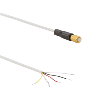 Connection cables for voltage output sensors, 5-44 neg. to open end / 1766AK00SP Cables 1766AK00SP for distance extension between voltage output sensors (e.g. IEPE uniaxial accelerometers) and DAQ.