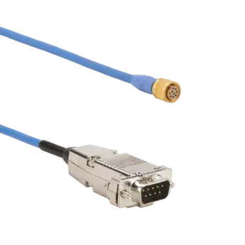 Connection cables for voltage output sensors, 5/16-32 neg. to D-Sub 9-pole pos. / 1792AxxK01 Cables 1792AxxK01 for voltage output sensors (e.g. MEMS capacitive triaxial accelerometers).