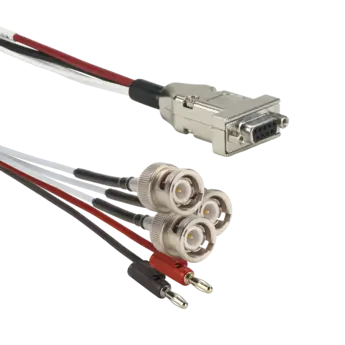 Special cables for voltage output sensors, D-Sub 9-pole neg. to 6 x BNC pos. 2 x Banana Plug / 1794A Cables 1794A for voltage output sensors (e.g. MEMS capacitive triaxial accelerometers).