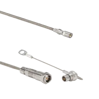 Coaxial cables 1955A for cavity pressure application (e.g. for sensors with M4 connectors).