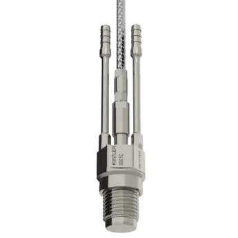 Water-cooled cylinder pressure sensors, M10x1 / 6061C Water-cooled M10x1 precision cylinder pressure sensor, especially suitable for thermodynamic investigations in the laboratory. High sensitivity, high natural frequency and excellent sensitivity stability thanks to integrated water cooling directly on the measuring element.