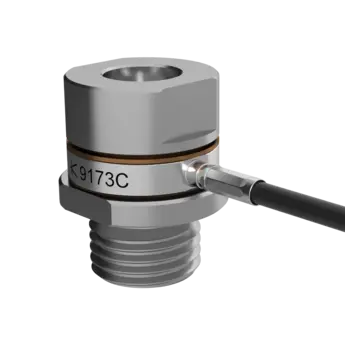 Piezoelectric load cell for tensile (-) and compression forces (+) (Fz -3 ... 12 kN / -0.67 ... 2.7 klbf)