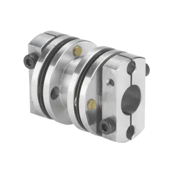 Miniature couplings, lamina couplings / 2303A These are torsion-proof miniature couplings for fixed installation of torque shaft sensors with mounting base.