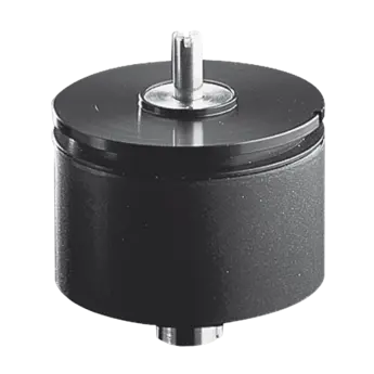 Angle sensors, industrial potentiometers for absolute measurement, single turn / 2123A These angle sensors come with a resistance and collector track made of conductive plastic for direct angle measurement.