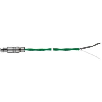 Extensions for single channel temperature sensors, Fischer 102 pos. to open end / 2290AJ For connecting temperature signal cables to custom DAQ System (open end).