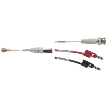 Accelerometer cables for Type 8316A accelerometers, 1/4-28 4-pin neg. – BNC pos. and 2 x banana jacks / 1786D Type 1786D are unique fluoropolymer cables (ø2.5 mm) for the Type 8316A accelerometers.