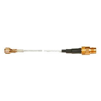 Extension accelerometer cables for piezoelectric sensors, M4.5 4-pin neg. – pigtails or 1/4-28 4-pin pos. / 1784A Family Type 1784A are clear, FEP based cables (ø1.5 mm) for sensors with M4.5 4-pin positive connectors.