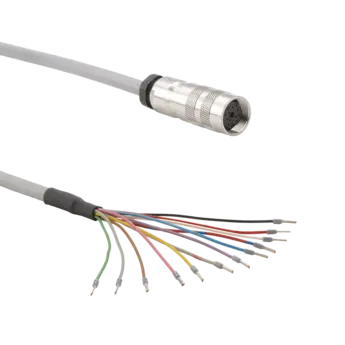 12-pole cables KSM-12 for strain gauge torque sensors.