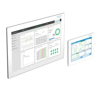 The new KiDisplay for maXYmos and ComoNeo (available in 10.1-inch and 21.5-inch models) from Kistler enables the visualization and operation of various Kistler devices and systems with a web UI on a unified interface. The new KiDisplay for maXYmos and ComoNeo (available in 10.1-inch and 21.5-inch models) from Kistler enables the visualization and operation of various Kistler devices and systems with a web UI on a unified interface.