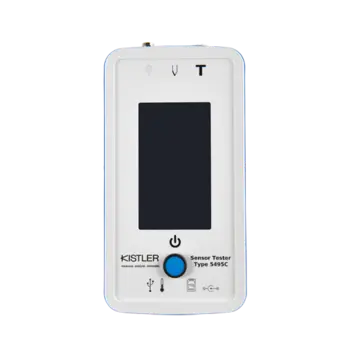 Sensor testers for cavity pressure and temperature sensors / 5495C The battery-powered test device measures the sensitivity of installed cavity pressure sensors, the functionality of temperature sensors, and the insulation resistance of sensors cables. It can also be used to check the measuring chain by charge generation.