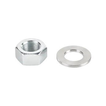 Hexagon nuts including washers for piezoelectric force sensors of Type 90x1C and 910xC / 95x6 These hexagon nuts are used for mounting piezoelectric ring force transducers of Type 90x1C and 910xC.