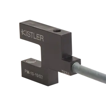 Fork light barriers, infrared, fork width 5 to 20 mm, plug S2 7-pin, external electronics / PM/S2 These compact plug-in fork light barriers have separate electronics.